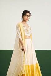 Freya 3 Piece Set - Ivory & Yellow